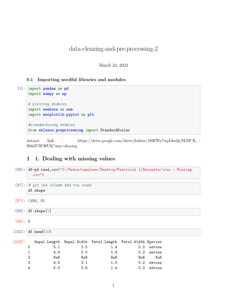 Data Cleaning for Analysts | PDF