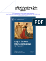 Italy in The New International Order 1917 1922 1St Ed Edition Antonio Varsori Full Chapter