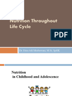 Nutrition Throughout Life Cycle: Dr. Etisa Adi Murbawani, M.Si, SPGK