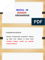 Modul 08 Budaya Organisasi