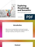 Morphology Semantics Activity