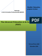 Haiti Menfp Plan Decennal Education Decembre2020