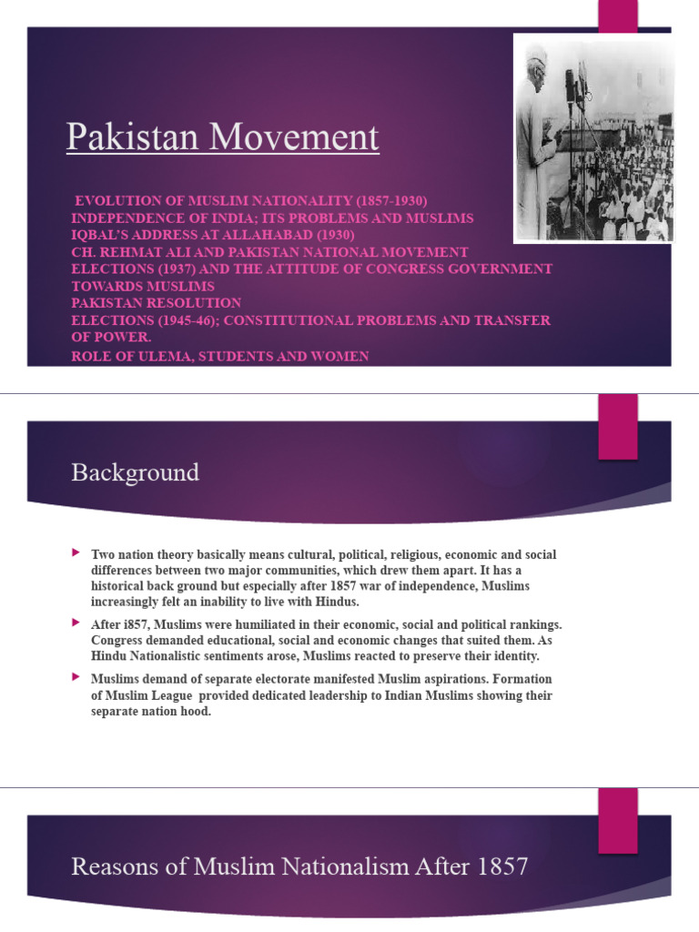 Evolution of Muslim Nationalism in India | PDF | South Asia | Pakistan