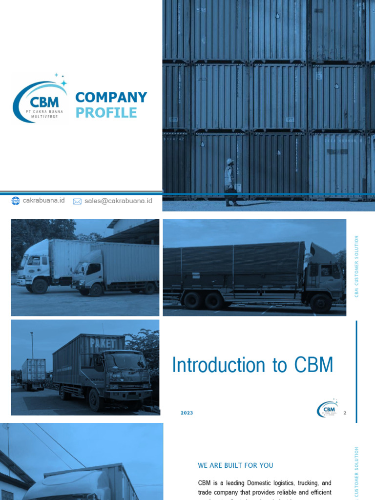 Company Profile PT - CBM | Download Free PDF | Logistics | Customer