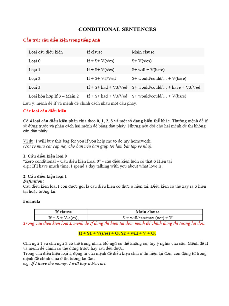 Conditional Sentences | PDF