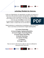 Digital Marketing Module For Interns