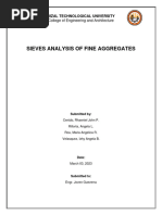 Sieves Analysis of Fine Aggregates: College of Engineering and Architecture