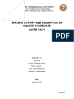 Specific Gravity and Absorption of Coarse Aggregate (ASTM C127)
