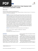 The Impact of Prompt Engineering in Large Language Model Performance - A Psychiatric Example