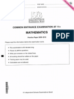 iSEB Practice Paper 2009-2010