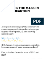 Finding The Mass in Reaction