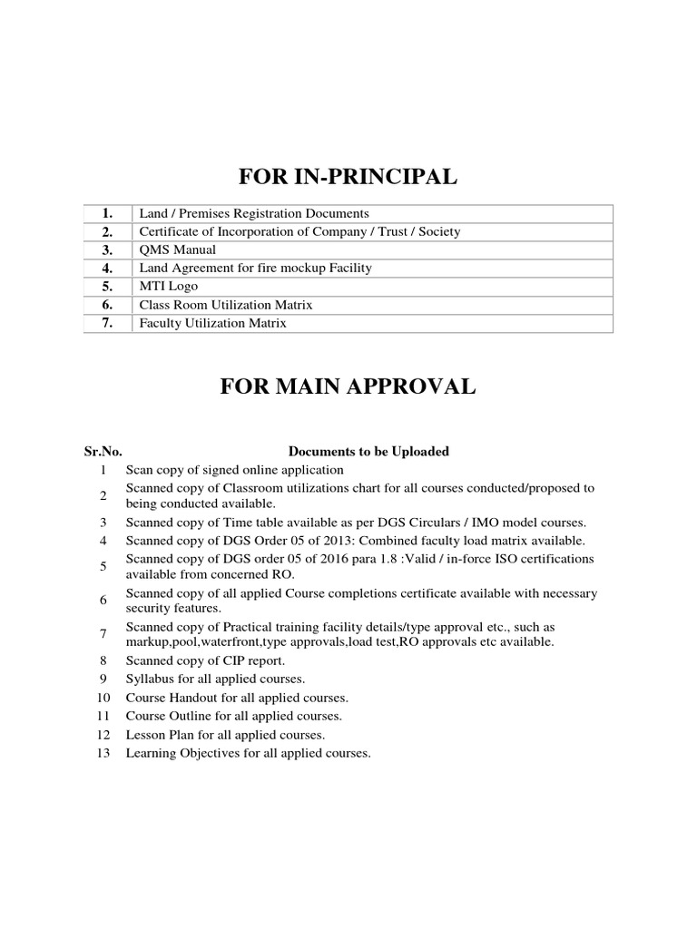 D G Shipping Approval Checklist PDF