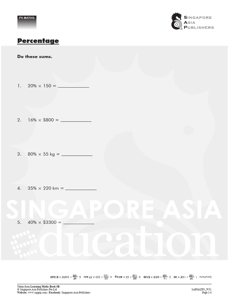 P5Maths Week 31 | PDF | Elementary Mathematics | Arithmetic