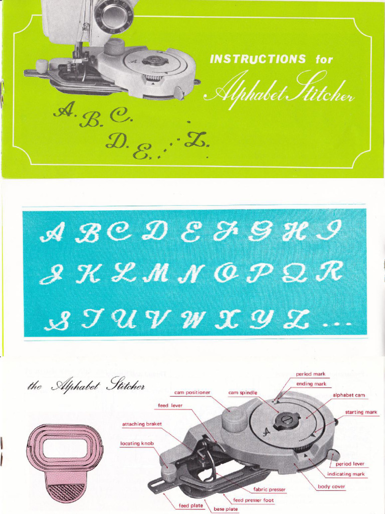 Kenmore Alphabet Stitcher Guide | PDF | Sewing Machine | Screw