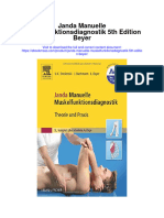 Janda Manuelle Muskelfunktionsdiagnostik 5Th Edition Beyer Full Chapter