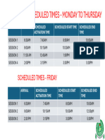 2024 REVISED SCHEDULED START TIME