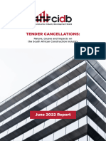 Cidb Tender Cancellations Report June 2022