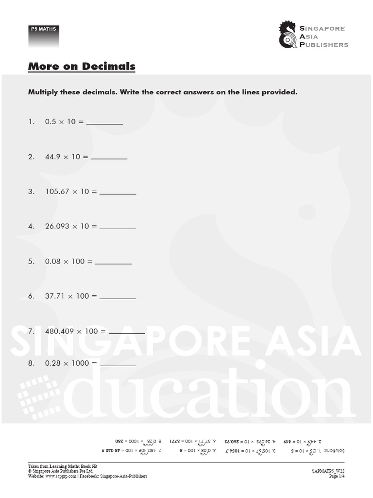 P5Maths Week 22 | PDF | Numbers | Mathematical Objects