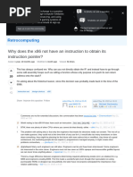 Design Choices - Why Does The x86 Not Have An Instruction To Obtain Its Instruction Pointer - Retrocomputing Stack Exchange