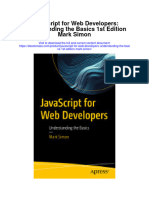 Javascript For Web Developers Understanding The Basics 1St Edition Mark Simon Full Chapter