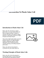 Introduction To Plastic Solar Cell