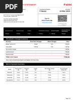 Airtel Mobile Bill Statement Sample | PDF | Invoice | Telecommunications