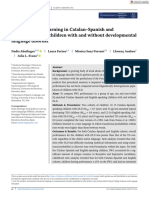 Ahufinger Et Al (2021) - Statistical Word Learning in Catalan Spanish and English Speaking Children