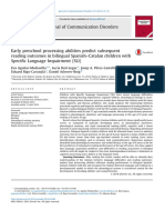 Aguilar-Mediavilla et al. (2014). Early preschool processing abilities predict subsequent reading outcome...