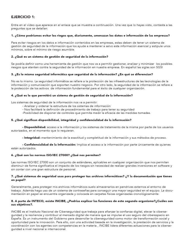 Gestión de Seguridad de la Información | PDF | Seguridad de información ...
