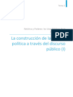 Tema 2 La Construcción de La Cultura Política A Través Del Discurso Público I La Oratoria Parlamentaria