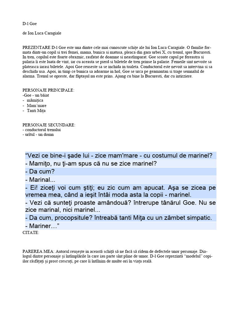 Fisa de Lectura DL Goe | PDF