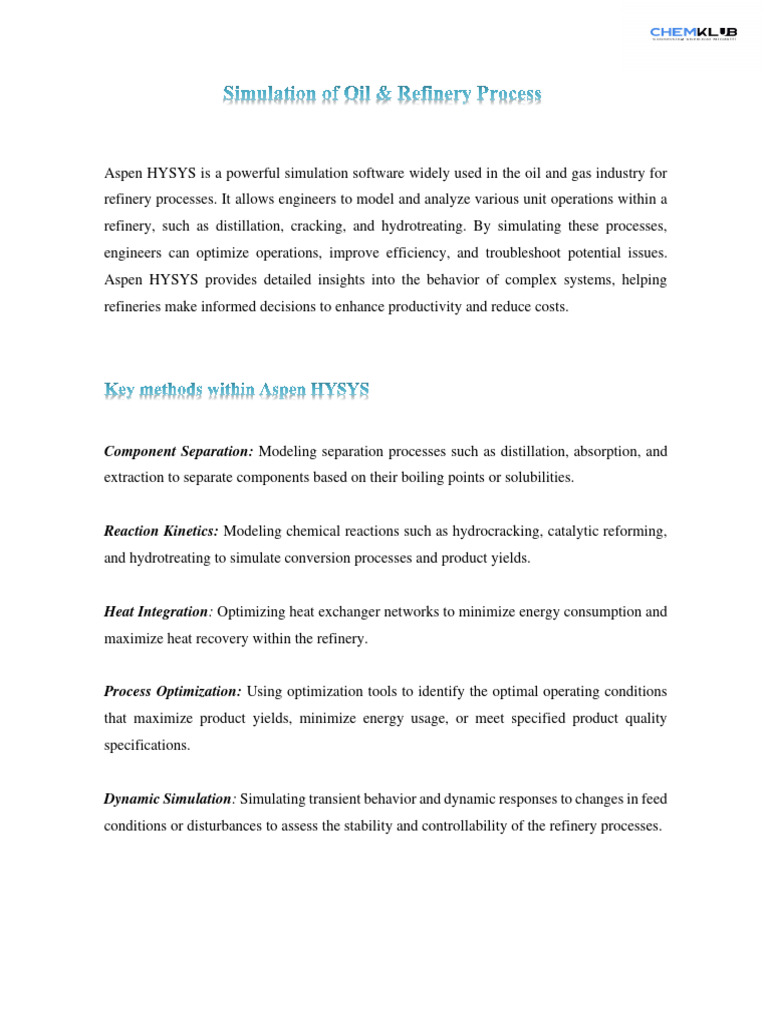 Aspen 1 | PDF | Oil Refinery | Distillation