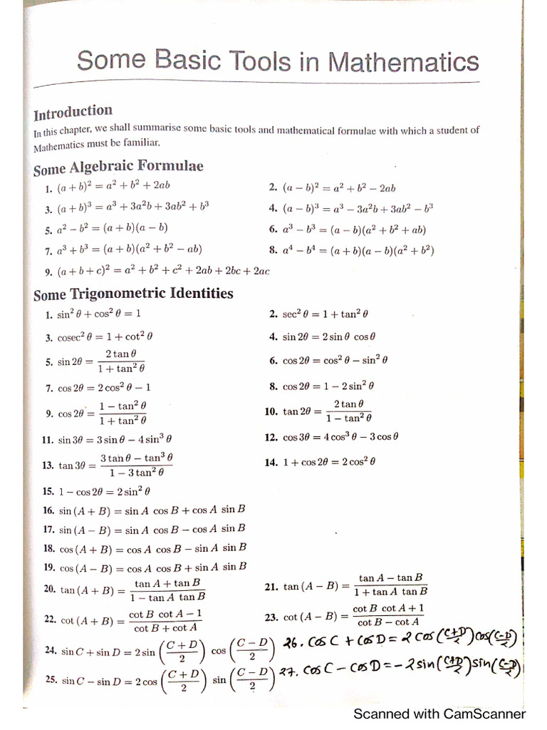 Important Formulas Pdf