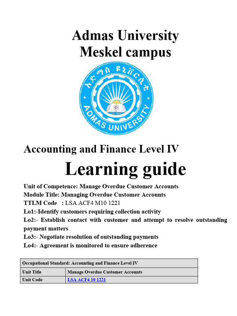 Managing Overdue Customer Accounts Guide | PDF | Factoring (Finance ...