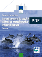 Document Orientare Protecția Riguroasă A Speciilor de Animale de Interes Comunitar În Temeiul DH