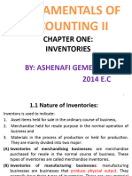Chapter One: Inventories: By: Ashenafi Gemechu 2014 E.C