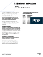 Ferris 400S Series Dealer Setup & Adjustment Instructions Manual