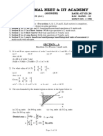 Maths Class Xii Sample Paper Test 07 For Board Exam 2024 Answers