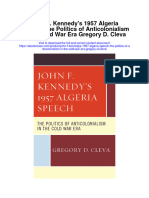 John F Kennedys 1957 Algeria Speech The Politics of Anticolonialism in The Cold War Era Gregory D Cleva Full Chapter