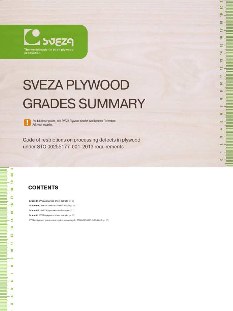 Plywood Grades & Defects Guide | PDF | Plywood | Woodworking