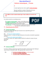 Cours 4 - Les Actions Mécaniques