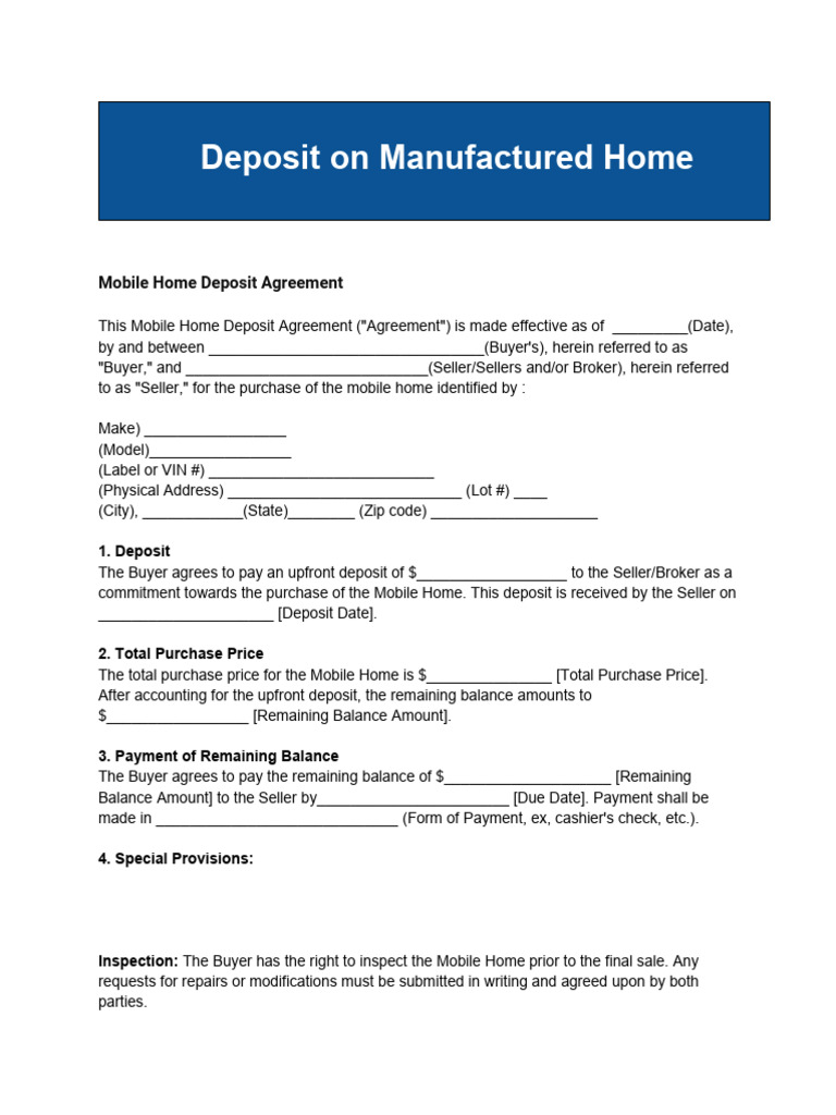 mobile-home-deposit-agreement-pdf-sales-payments