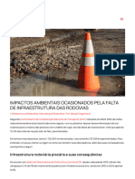 Impactos Ambientais Ocasionados Pela Falta de Infraestrutura Das Rodovias - Wasaki Engenharia