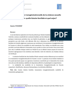 La Transmission Transgénérationnelle de La Violence Sexuelle Incestueuse - Quelle Histoire Familiale Et Quel Enjeu