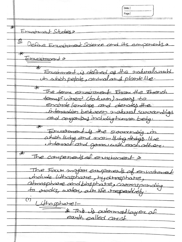 E.V.S Notes | PDF
