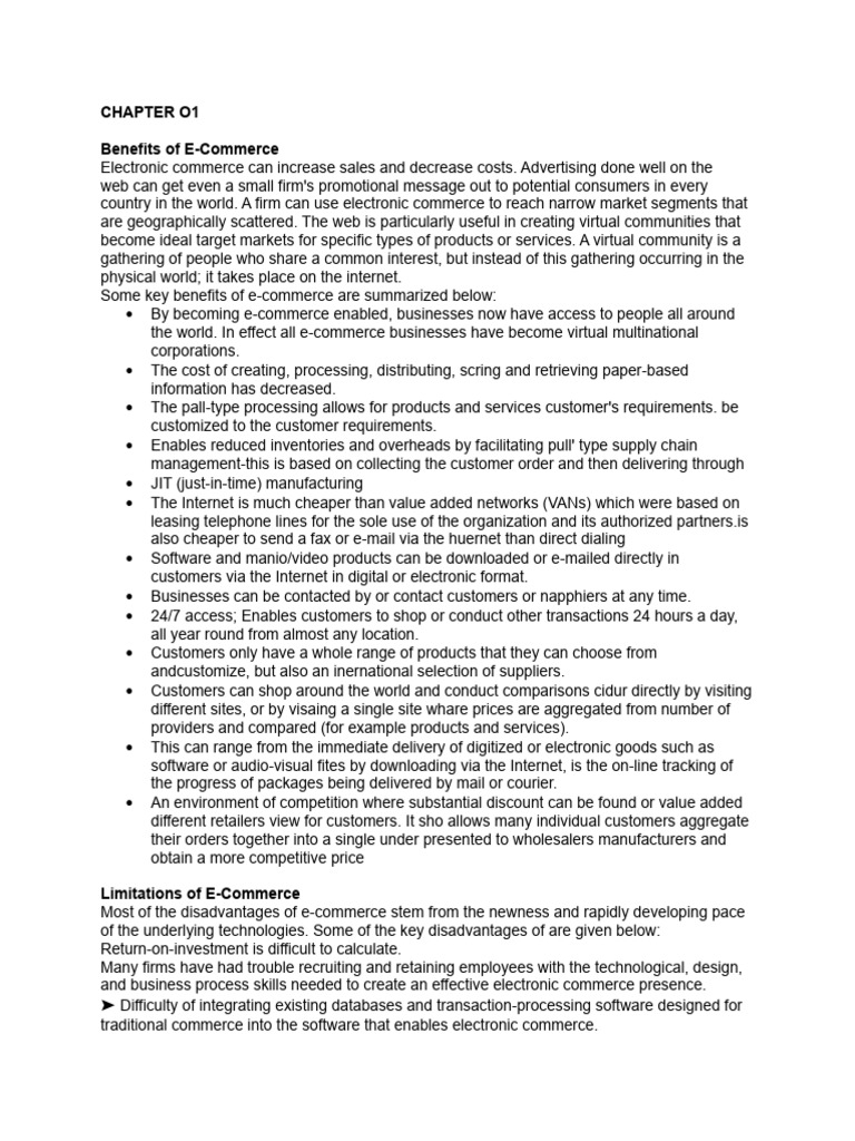 E Commerce Notes | PDF | Information Security | E Commerce