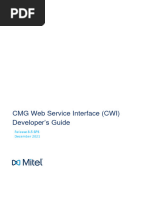 CWI Developers Guide - WEB SERVICE MITEL