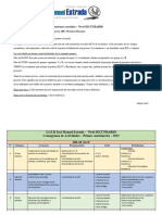 Cuadro de Organización de Actividades en Terreno - 2023 SECUNDARIA