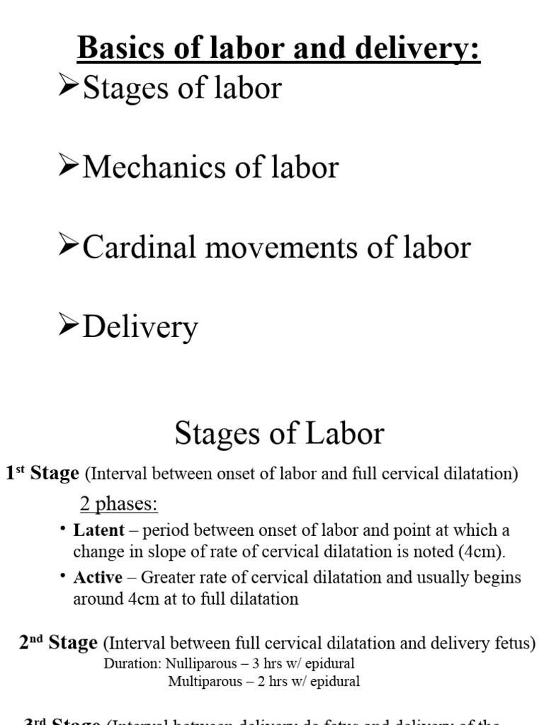 Mechanism Of Labour