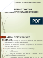 Taxation of Insurance Business